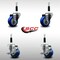 Service Caster 3'' SS Blue Poly Wheel Swivel 7/8'' Expanding Stem Caster Set 2 Brakes, 4PK SCC-SSEX20S314-PPUB-BLUE-2-TLB-2-78 - alternate 2